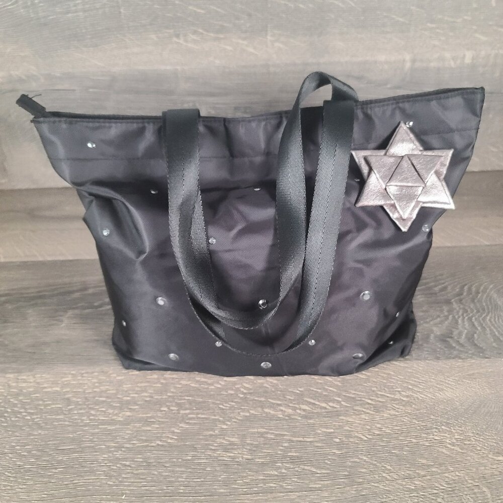 Bath And Body Works Black Sparkle And Shine Nylon Hand Shoulder Bag